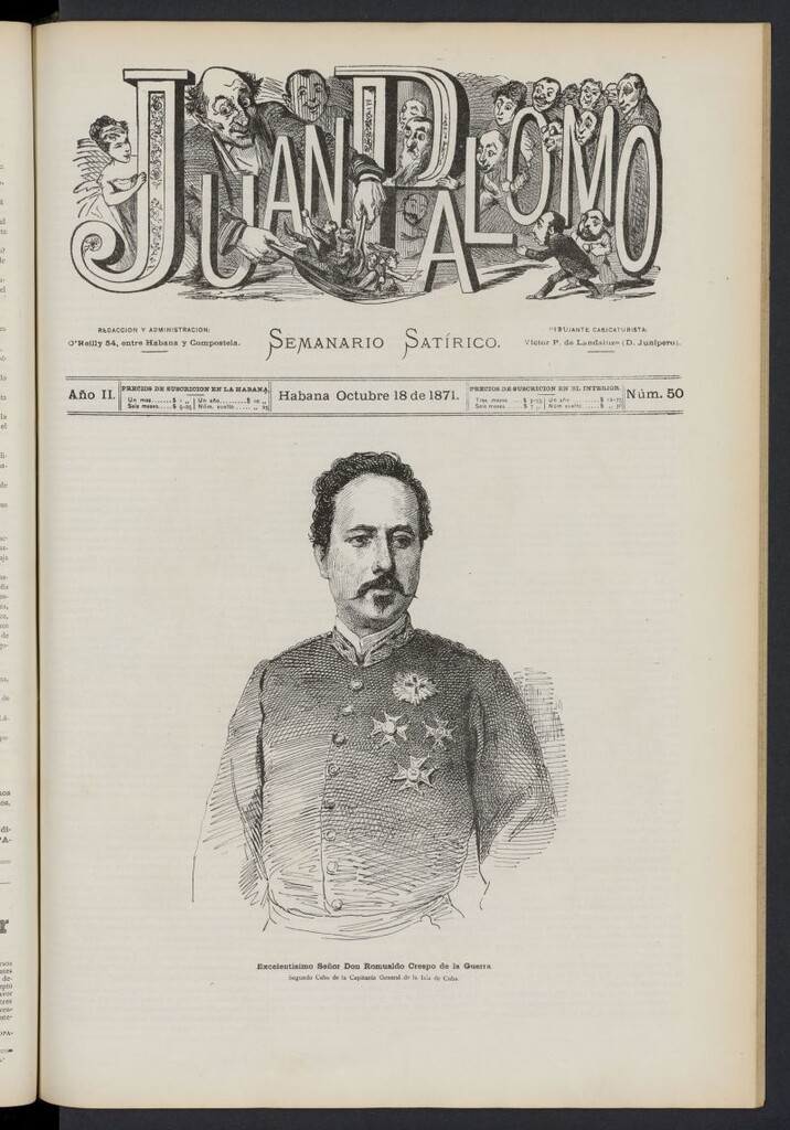 Miniatura de Juan Palomo: semanario satírico del 18 de octubre de 1871, nº 50