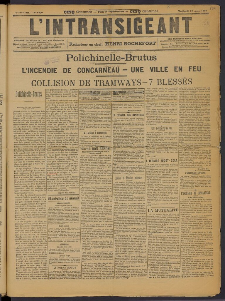 Miniatura de L´Intransigeant del 19 de agosto de 1898