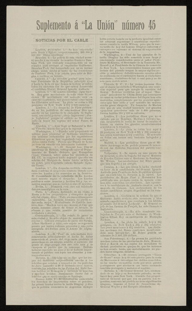 Miniatura de La Unión: Semanario ministerial del 25 de septiembre de 1897, suplemento al nº 45