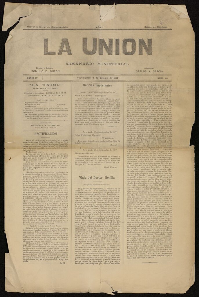 Miniatura de La Unión: Semanario ministerial del 2 de octubre de 1897, nº 46