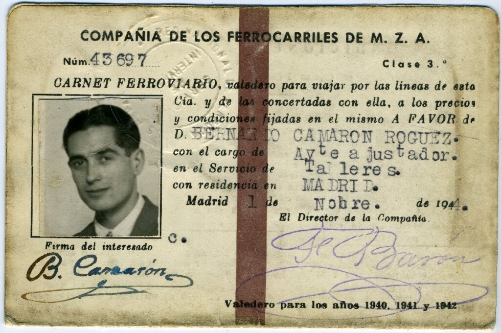 Miniatura de Carnet ferroviario de la Compañía de Ferrocarriles M.Z.A.