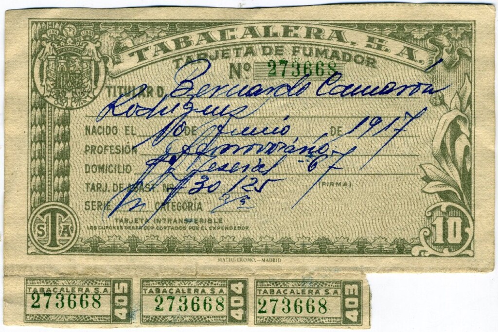 Miniatura de Tarjeta de fumador