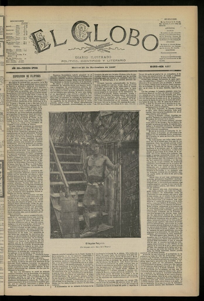 Miniatura de El Globo : diario ilustrado del 15 de noviembre de 1887, nº 4397