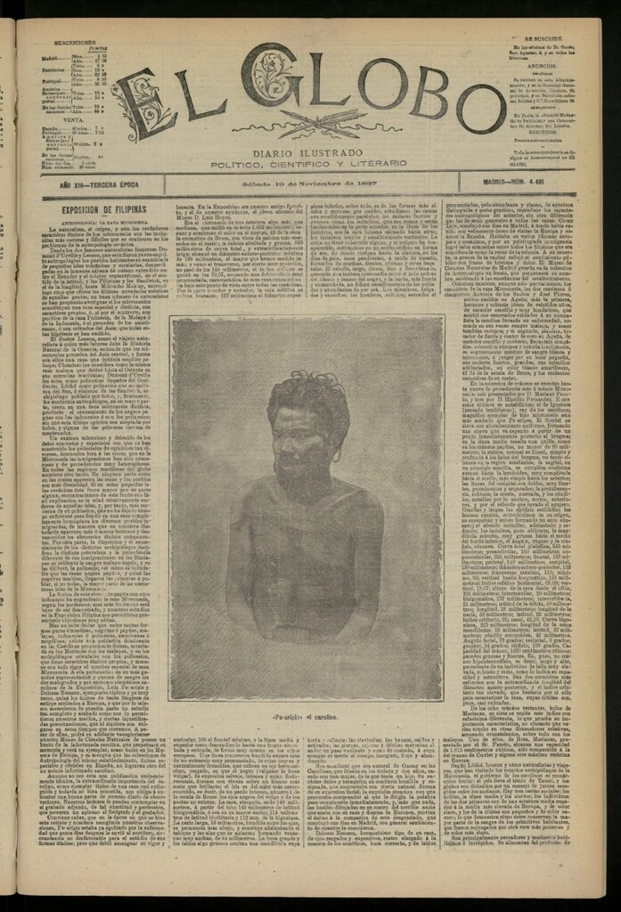 Miniatura de El Globo : diario ilustrado del 19 de noviembre de 1887, nº 4401