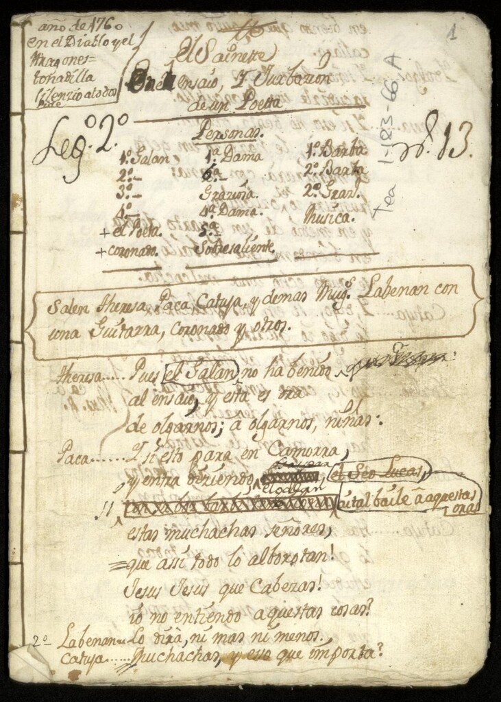 Miniatura de En el ensaio y turbacion de un Poetta: Sainete