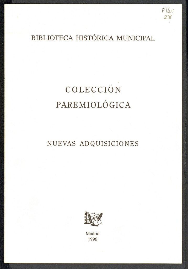 Miniatura de Colección paremiológica : nuevas adquisiciones