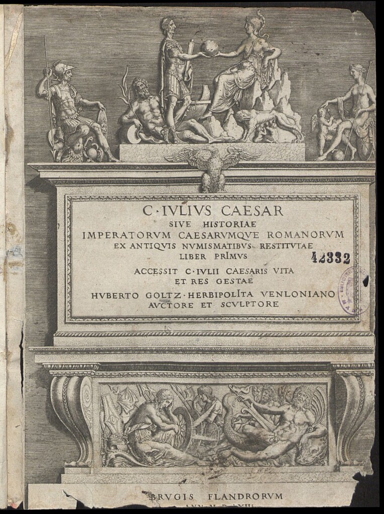 Miniatura de C. Iulius Cæsar siue Historæ imperatorum cæsarumque romanorum ex antiquis numismatibus restitutæ : Liber primus