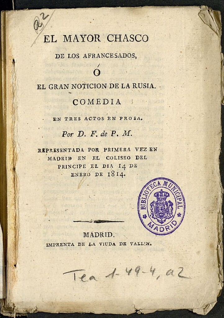 Miniatura de El mayor chasco de los afrancesados o El gran notición de la Rusia