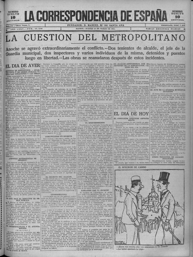 Miniatura de La cuestión del Metropolitano