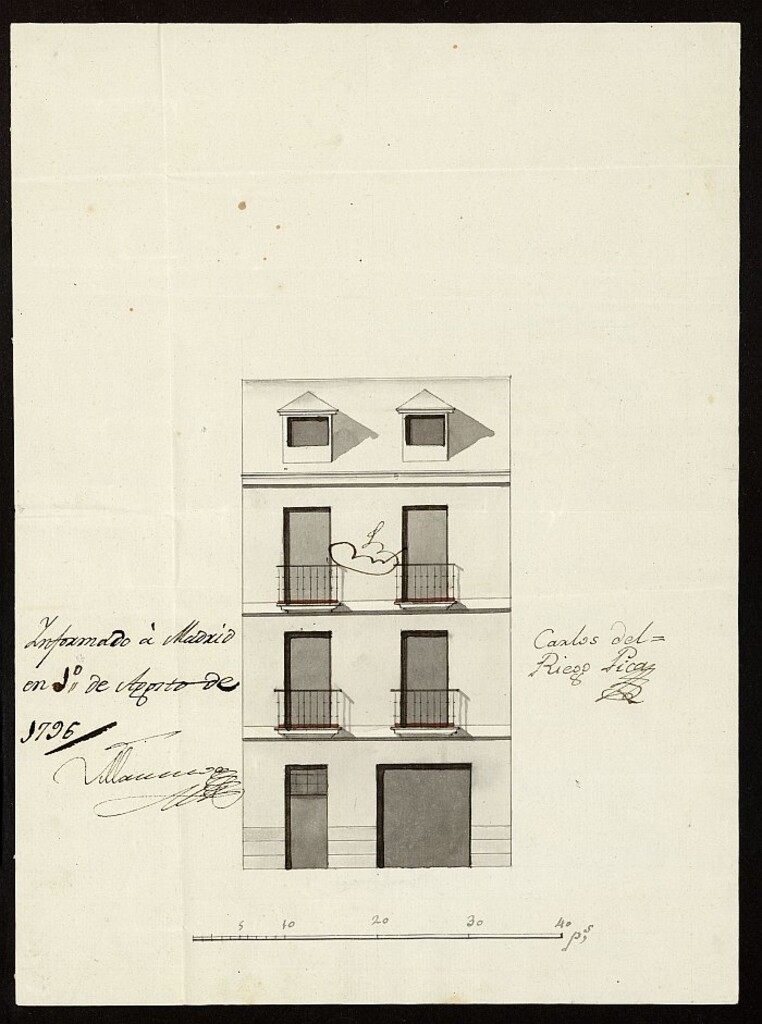Miniatura de Licencia a Don Matias Casteñeda y Olivencia para reedificar su casa en la calle de la Madera Alta nº 13 antiguo, manzana 463