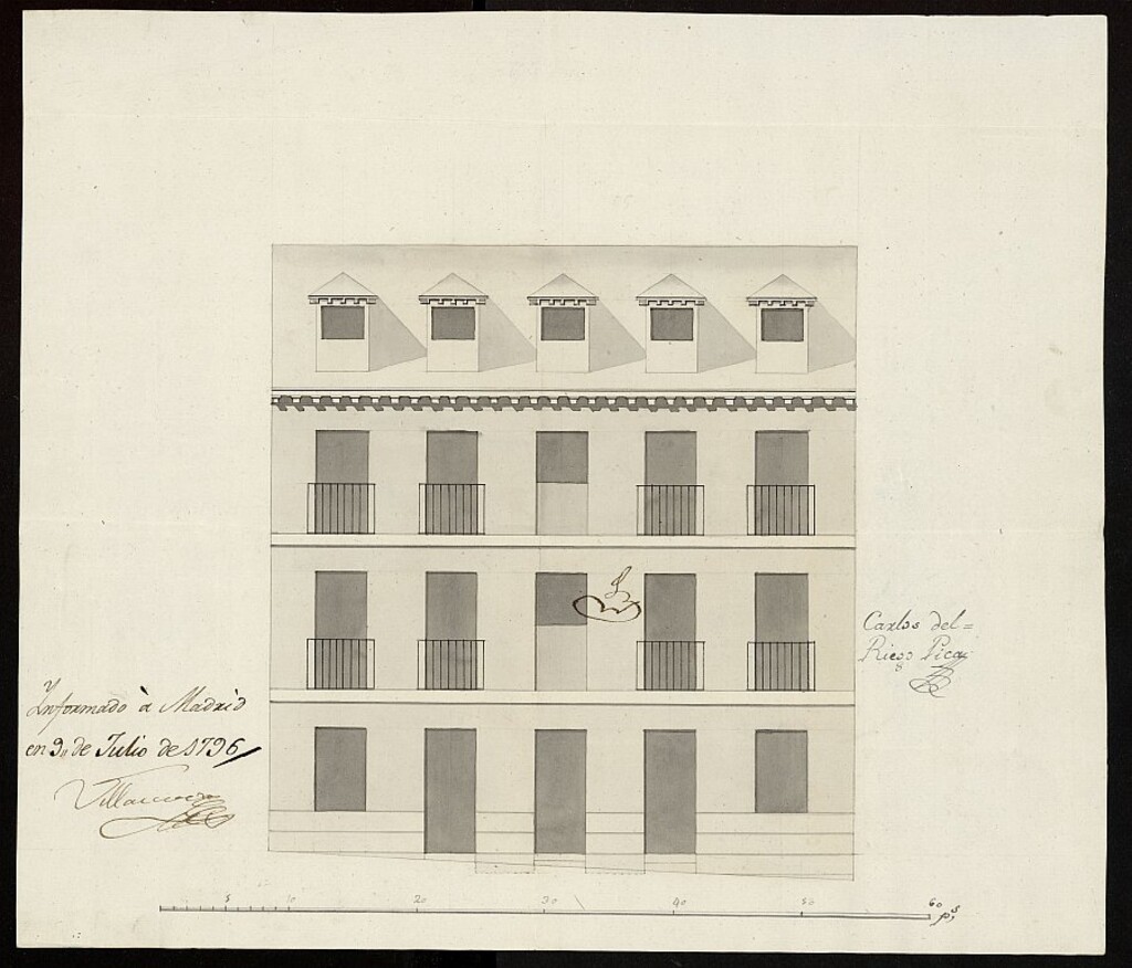 Miniatura de Licencia a Don Bartolomé de Siles para reedificar su casa en la calle del Limón nº 2 antiguo, manzana 540