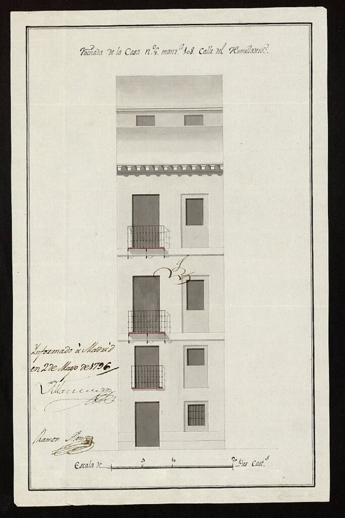Miniatura de Licencia a Don Pedro María de Llanos para reedificar su casa en la calle del Humilladero nº 3 antiguo, manzana 108