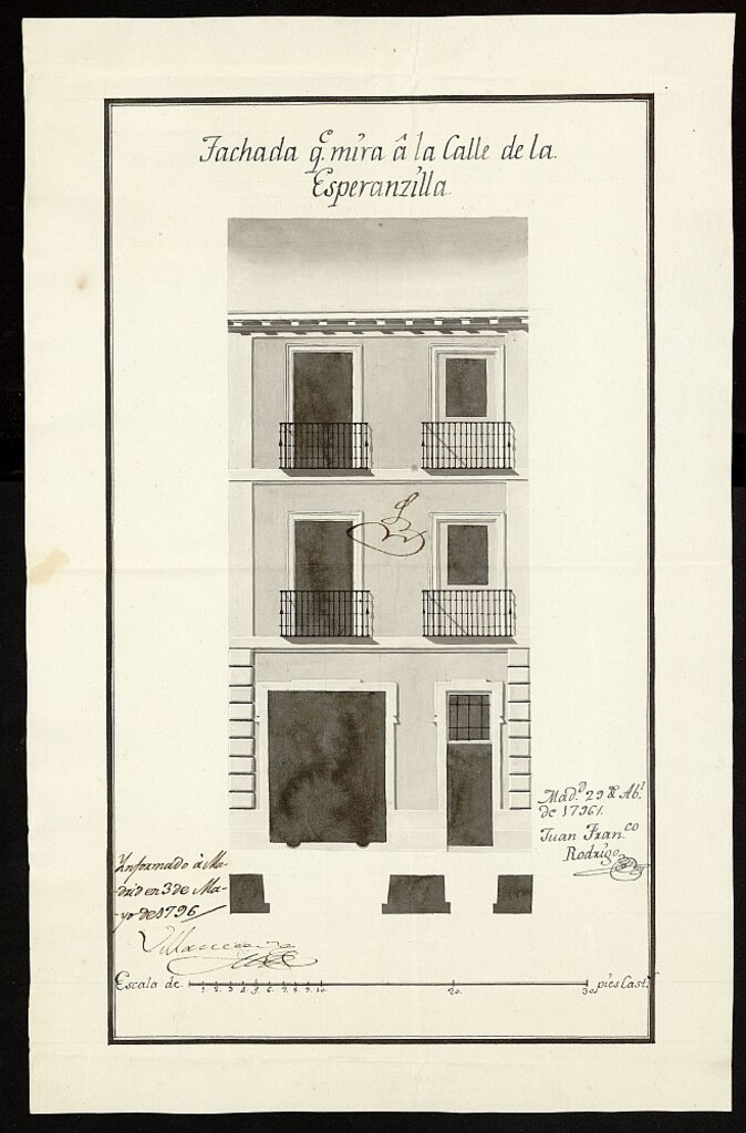 Miniatura de Licencia a Don Miguel de Nicolás para edificar una casa en la calle de la Esperancilla nº 5 antiguo, manzana 23