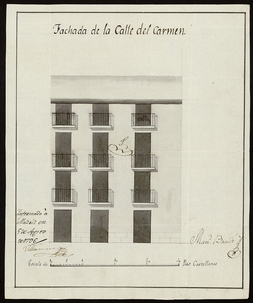 Miniatura de Licencia a Don Manuel Cerrato para reparar la fachada de su casa en la Calle del Carmen nº 9 antiguo, frente a la de los Negros