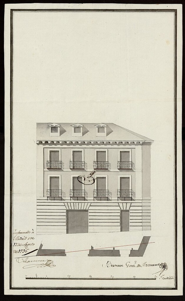 Miniatura de Licencia a Don Ramón Ordoñez administrador para reedificar una casa en la calle de San Juan a la de Hortaleza n º 4 antiguo de la manzana 248