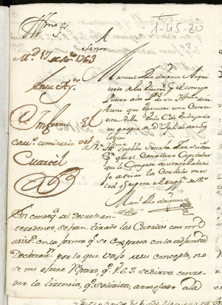 Miniatura de Licencia a Manuel Rodríguez por Don José de Arredoque para edificar en la Calle de Embajadores
