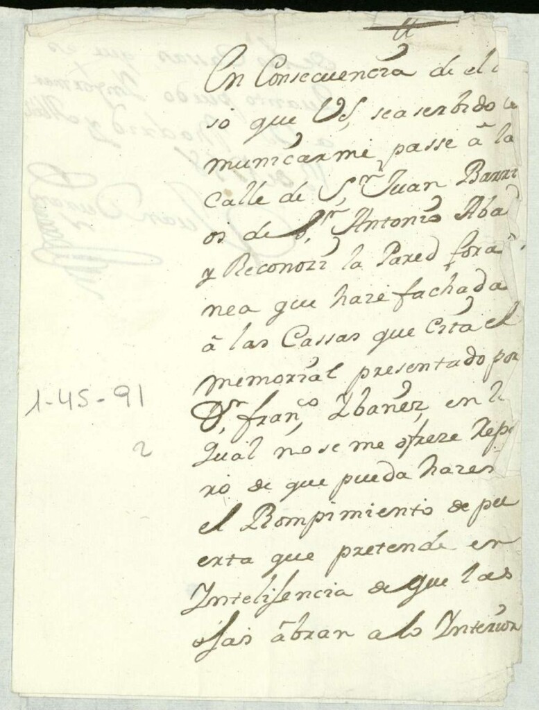 Miniatura de Licencia a Don Antonio Machuca por el marqués de Terán para abrir dos puertas cocheras en una casa Calle de la Puebla.