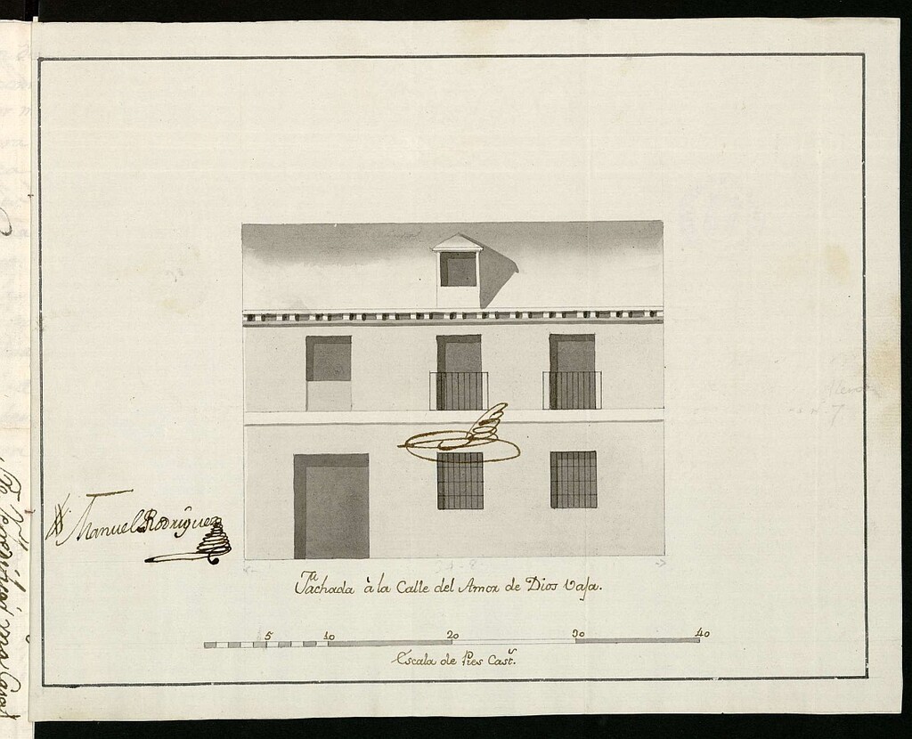 Miniatura de Licencia a Don Tomás Pérez para levantar piso principal en la casa nº 8 manzana 59 calle del Amor de Dios baja (hoy de Provisiones)