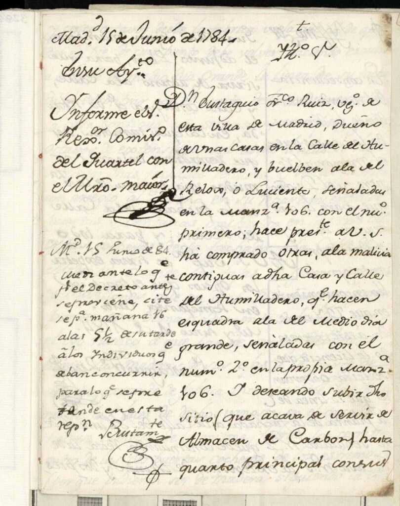 Miniatura de Licencia a Don Eustaquio Francisco Ruiz para reedificar en la calle del Humilladero nº 2 manzana 106