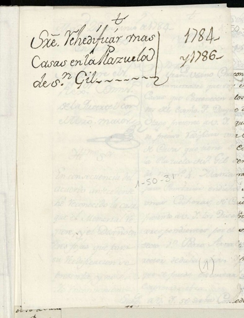 Miniatura de Licencia a Don Francisco Usano Chacón para construir unas cocheras en la Plazuela de San Gil nº 4 manzana 436 (hoy Plaza de Oriente)