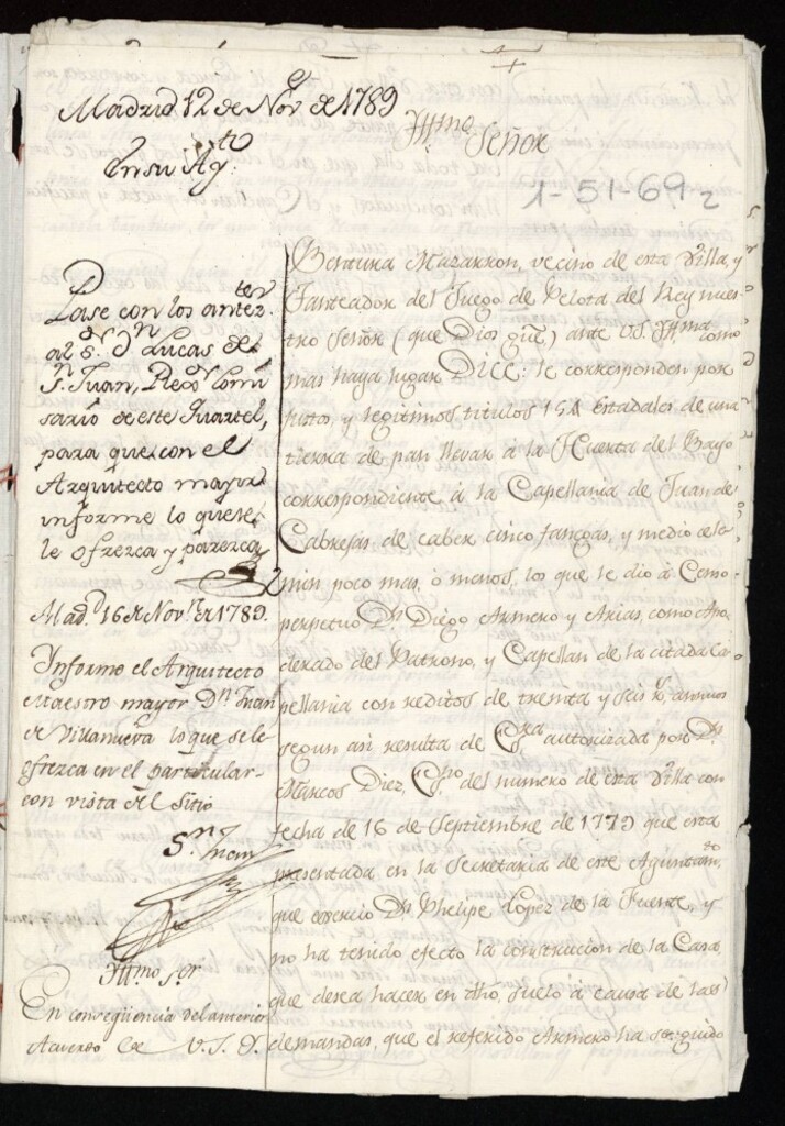Miniatura de Licencia a Ventura Mazarrón para edificar el la Huerta del Bayo perteneciente a la Capellanía de Juan de Cabrejas