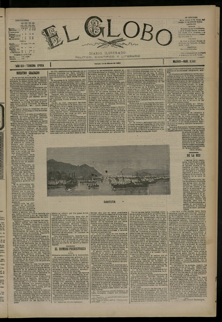 Miniatura de El Globo : diario ilustrado del 18 de marzo de 1893, nº 6340