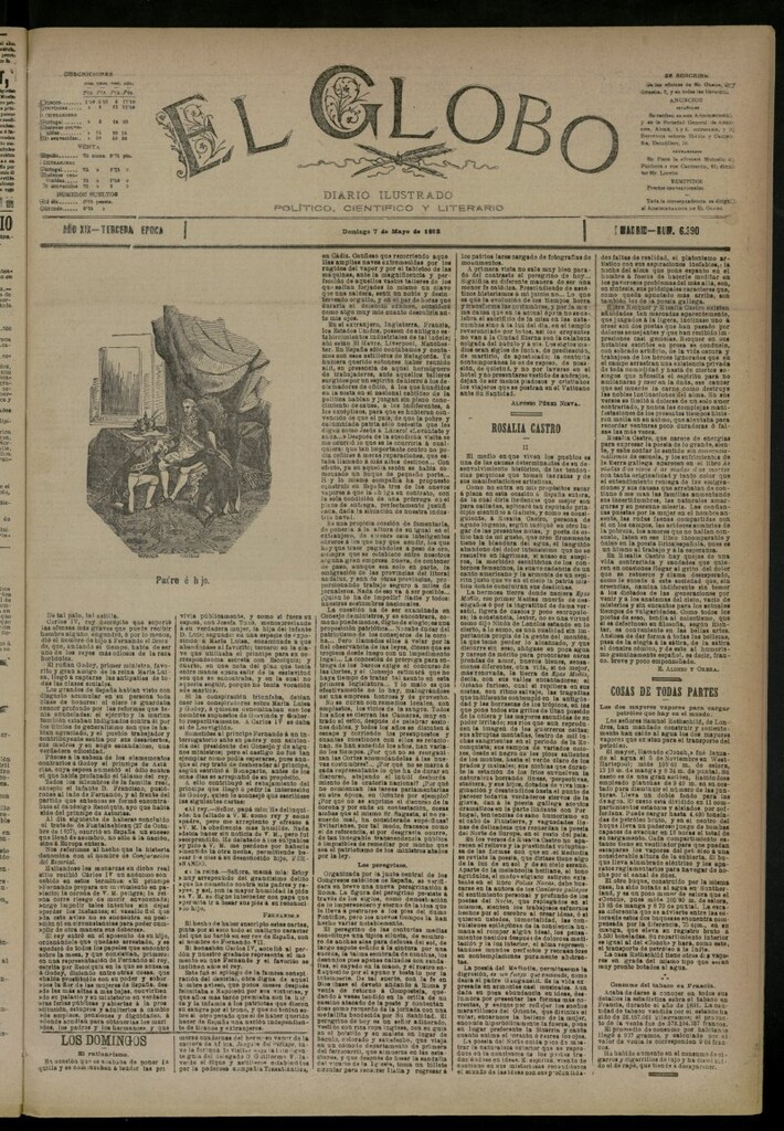 Miniatura de El Globo : diario ilustrado del 7 de mayo de 1893, nº 6390