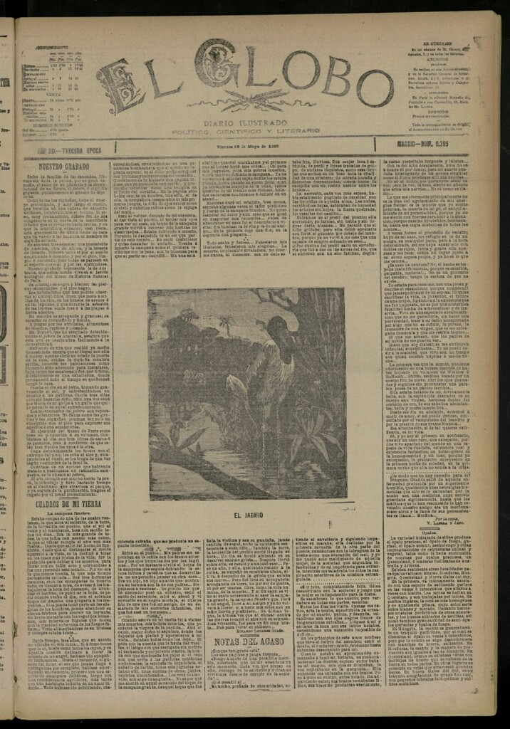 Miniatura de El Globo : diario ilustrado del 12 de mayo de 1893, nº 6395