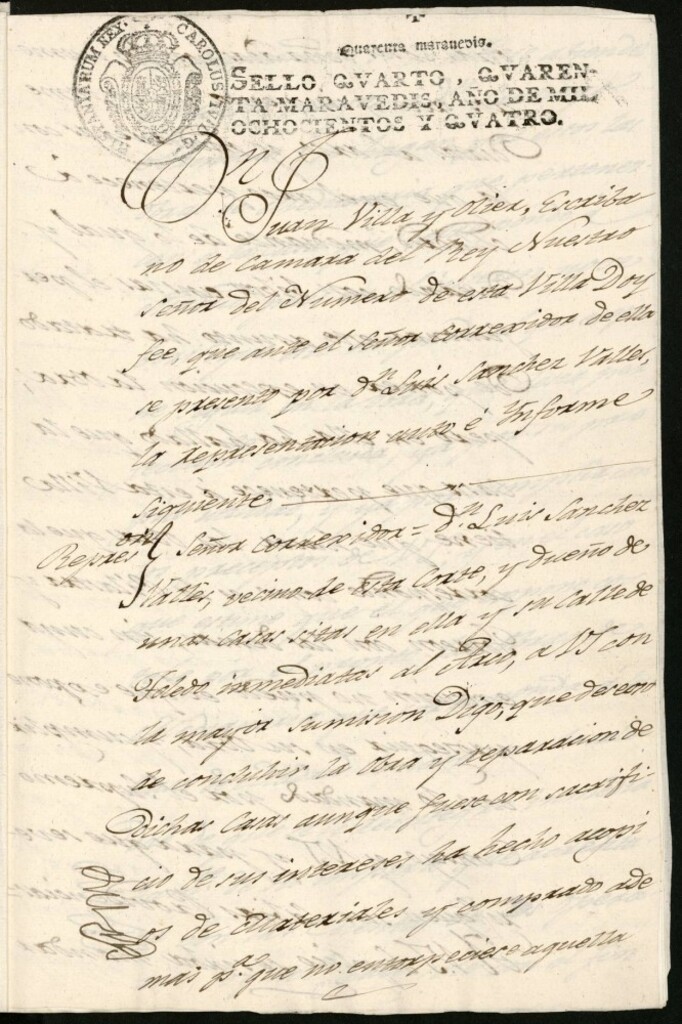 Miniatura de Licencia a Don Juan Francisco de Estrada para reedificación de tres casas en la calle de Toledo nº 9, 10 y 12 manzana 163