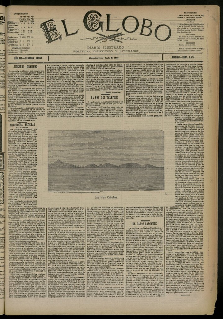 Miniatura de El Globo : diario ilustrado del 21 de junio de 1893, nº 6434