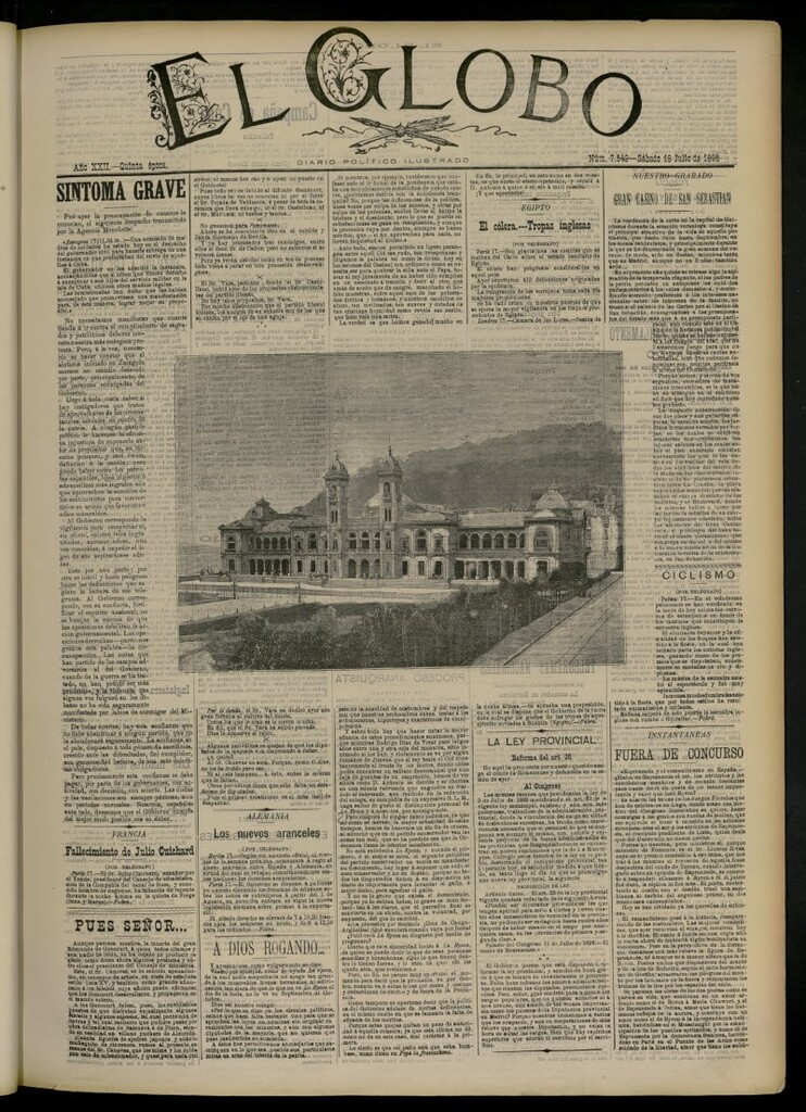 Miniatura de El Globo : diario ilustrado del 18 de julio de 1896, nº 7549