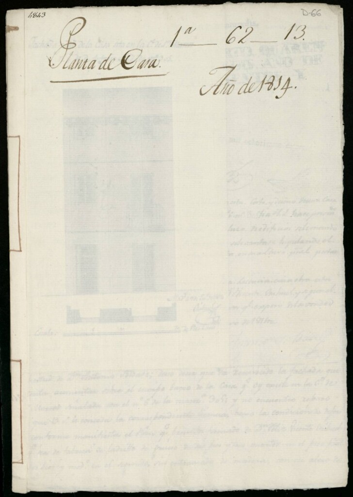 Miniatura de Licencia a Don Antonio Soldado para levantar parte de la fachada de la casa en la calle de San Marcos nº 6 antiguo, manzana 305