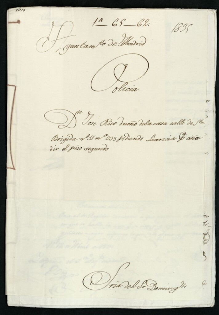 Miniatura de Don José Rico dueño de la casa calle de Santa Brígida, 11, manzana 333, pidiendo licencia para añadir el piso segundo.