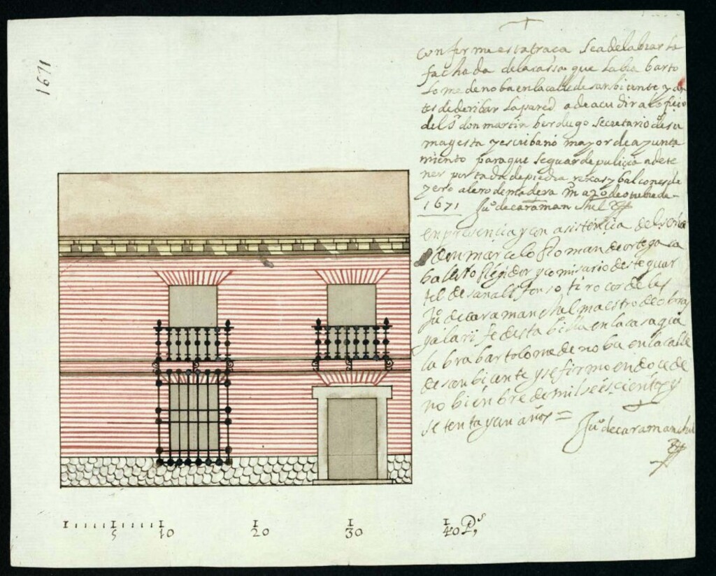 Miniatura de Licencia a Bartolomé de Nova para la construcción de una casa en la Calle de San Vicente