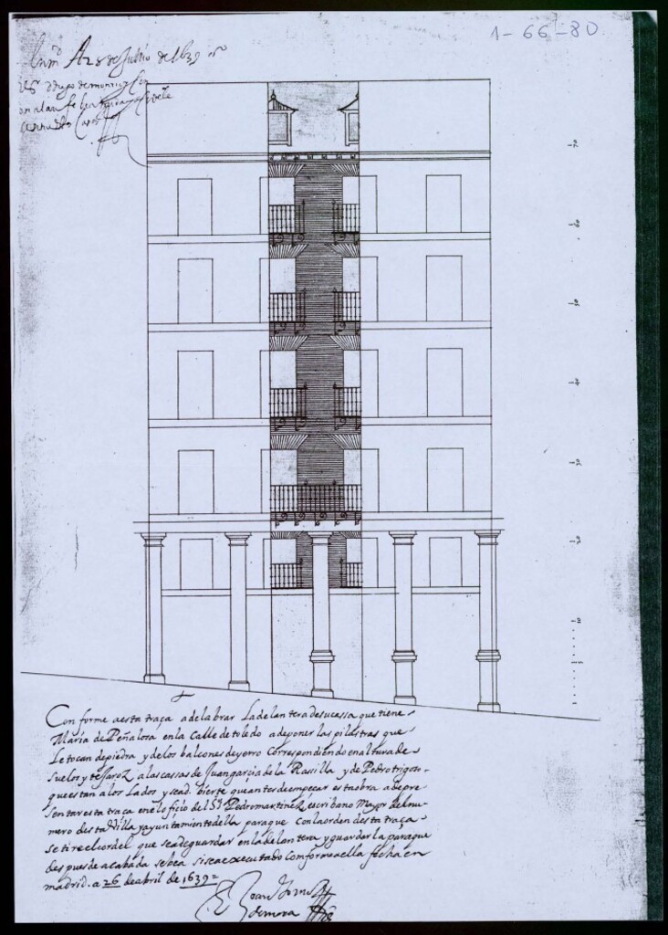 Miniatura de Licencia a María de Peñalosa para construir una casa en la calle de Toledo.