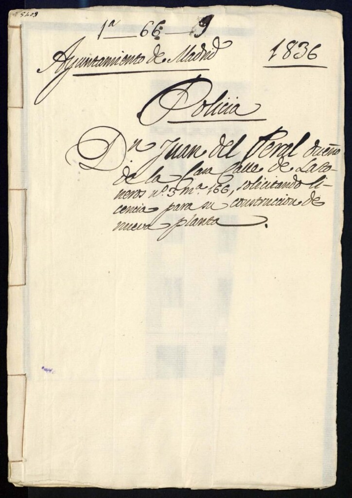 Miniatura de Don Juan del Peral dueño de la Casa calle de Latoneros, 3, manzana 166, solicitando licencia para su construcción de nueva planta.