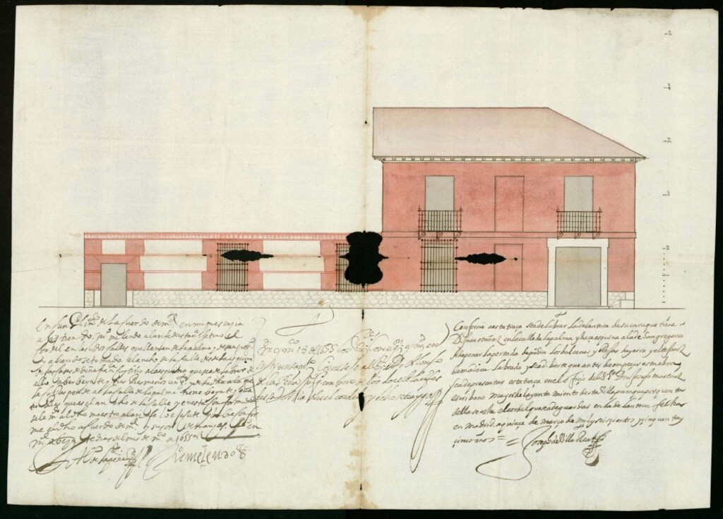 Miniatura de Licencia a Don Juan de Otañer para construir una casa en la Calle de la Palma, esquina a la de San Gregorio