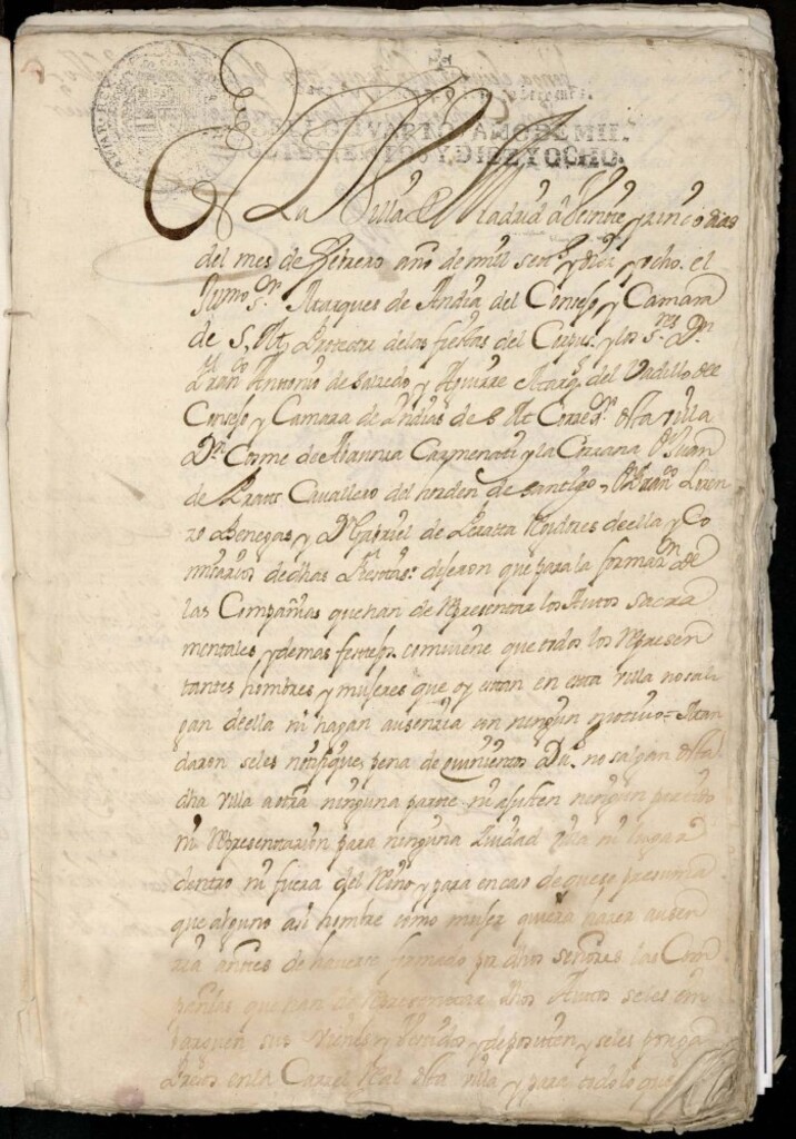 Miniatura de Corpus 1718 - Autos tocantes a las disposiciones para las fiestas del Corpus del presente año 1718