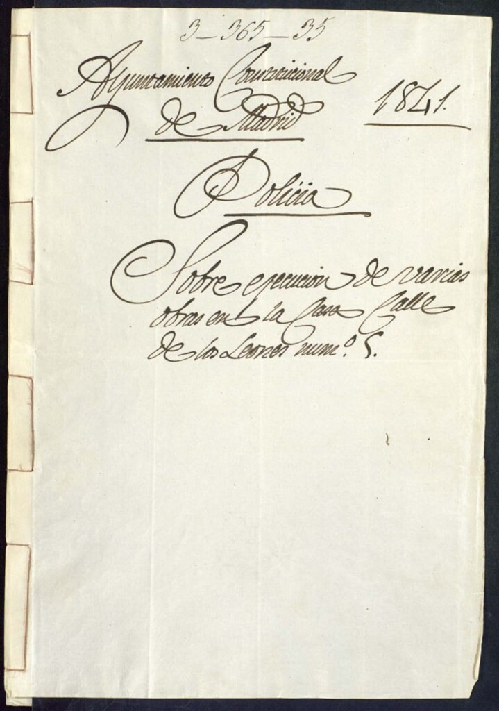 Miniatura de Sobre ejecución de varias obras en la casa de la calle de los Leones, 5 manzana 354, propiedad de don Juan Gómez
