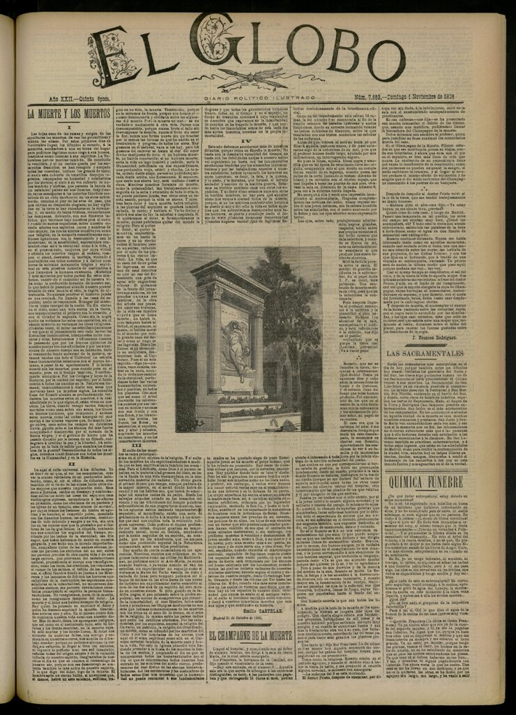 Miniatura de El Globo : diario ilustrado del 1 de noviembre de 1896, nº 7653
