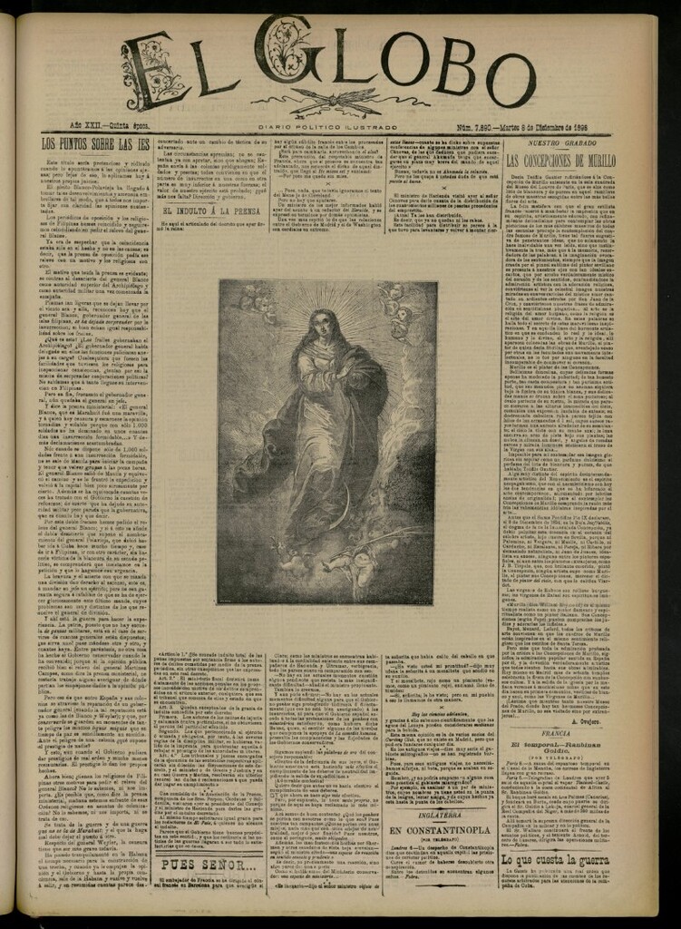 Miniatura de El Globo : diario ilustrado del 8 de diciembre de 1896, nº 7690