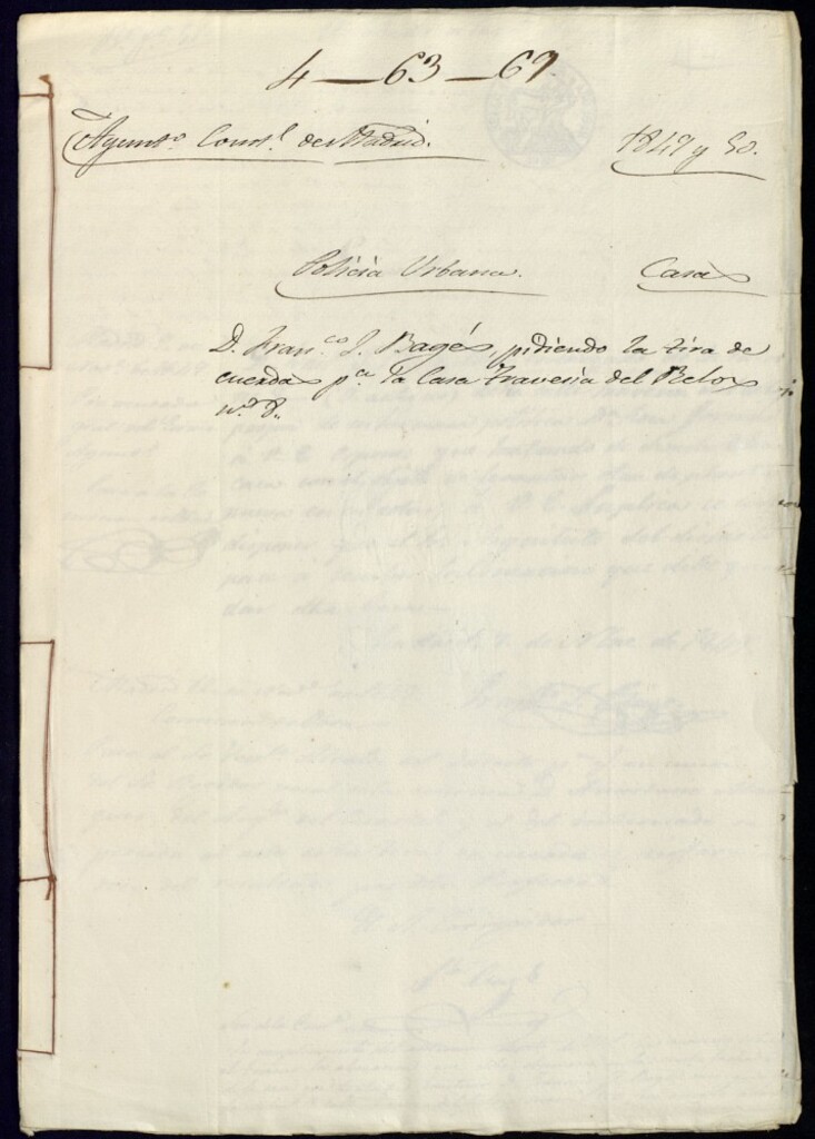 Miniatura de D. Francisco José Bagés, pidiendo la tira de curerdas para la casa de la calle travesía del Reloj, nº 8
