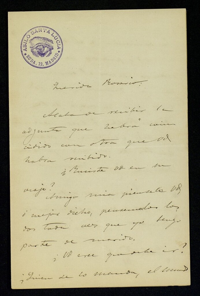 Miniatura de Carta de Albitos a Rosario