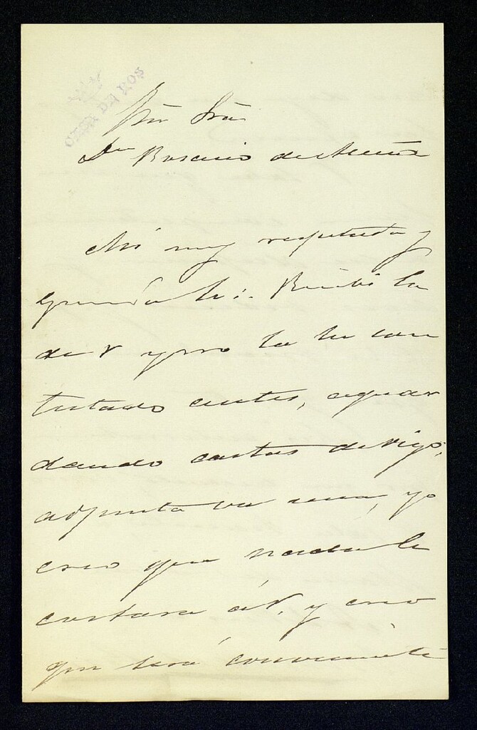 Miniatura de Carta del Vizconde de Ros a Rosario Acuña