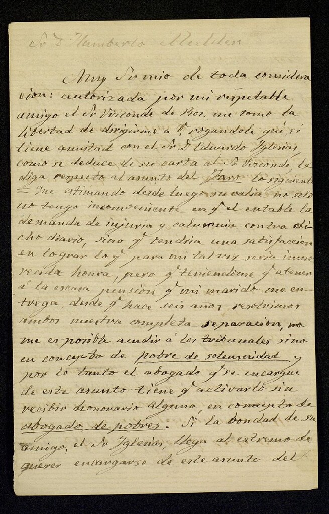 Miniatura de Carta de Rosario Acuña a Humberto