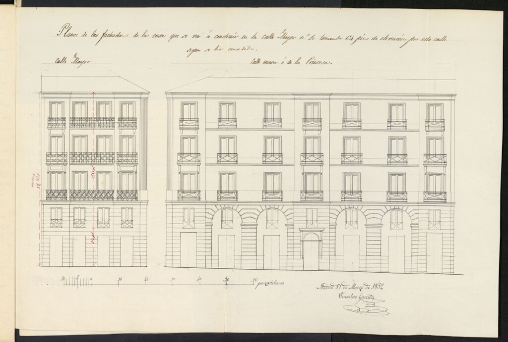Miniatura de Licencia concedida a Don Domingo Olazabal para la construcción de nueva planta en la calle Mayor, 10