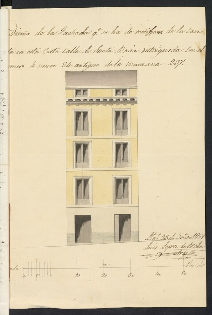 Miniatura de Licencia concedida a Don Félix Francisco Núñez para construir una casa en la calle de Santa María 4 (antiguo 24), manzana 237