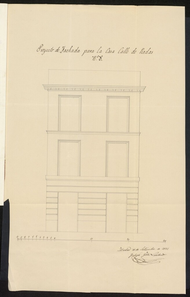 Miniatura de Licencia concedida a Don José Eugenio Eguizábal para reedificar una casa en la calle de Rodas, 8