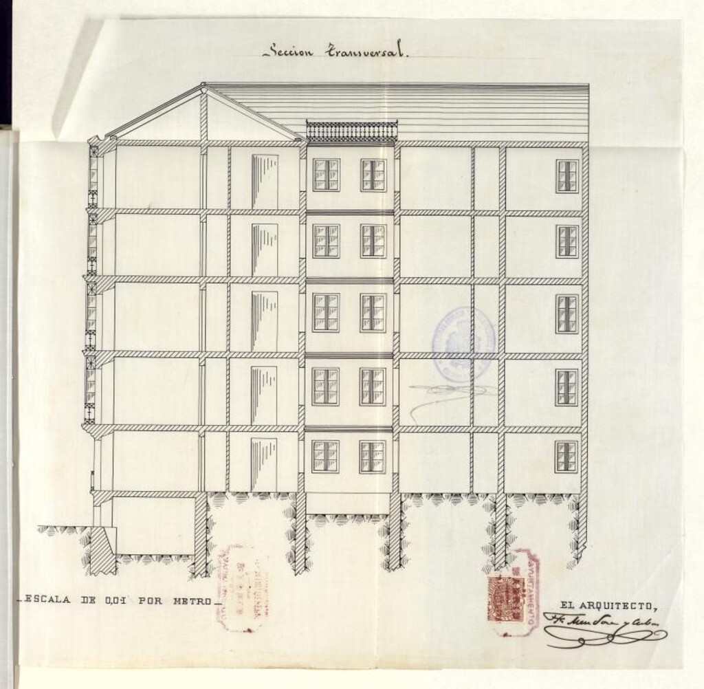 Miniatura de Licencia concedida al Excmo. Sr. Marqués de Urquijo para construir una casa de nueva planta en el solar número 3 del Paseo de Recoletos. E instancia interesando licencia para alquilar la finca de referencia.