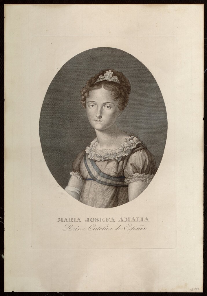 Miniatura de María Josefa Amalia, esposa de Fernando VII